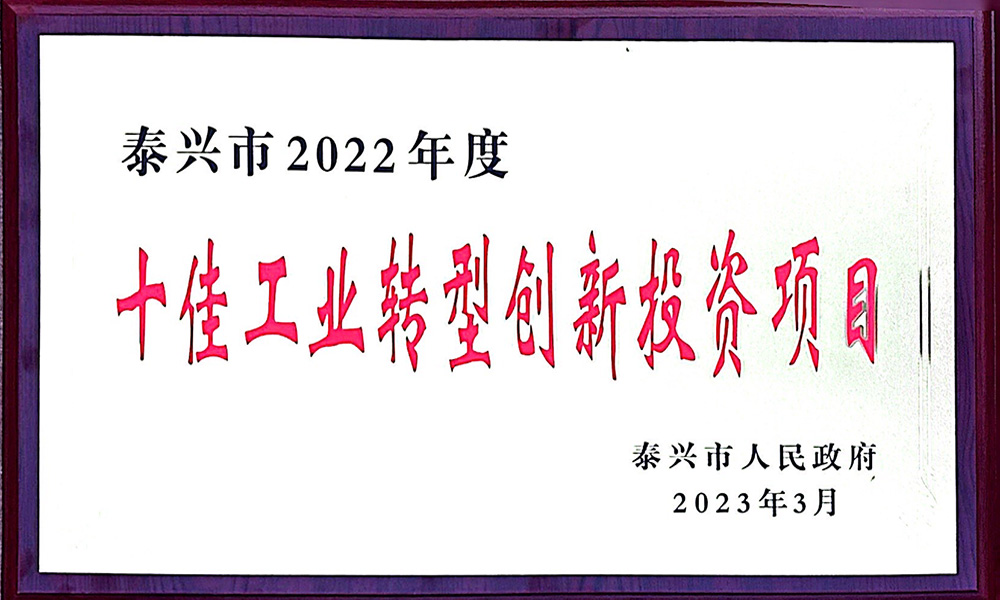 十佳工業(yè)轉型創(chuàng)新投資項目